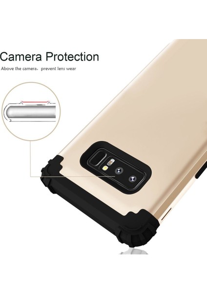 Samsung Galaxy Note 8 İçin Pc Yumuşak Tpu Bumper 3'ü 1 Arada Koruma ShockProof Kılıf (Yurt Dışından)