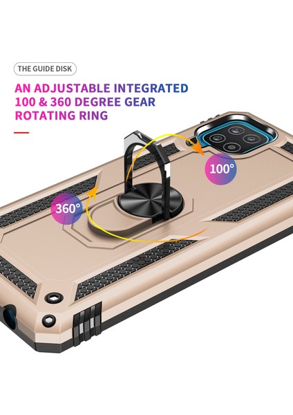 Samsung Galaxy A12 5G İçin Çift Katmanlı Halkalı Standlı Kılıf (Yurt Dışından) fırsatları