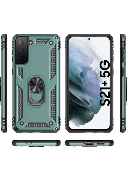 Samsung Galaxy S21 Plus 5G İçin Çift Katmanlı Halkalı Standlı Kılıf (Yurt Dışından) fiyatları