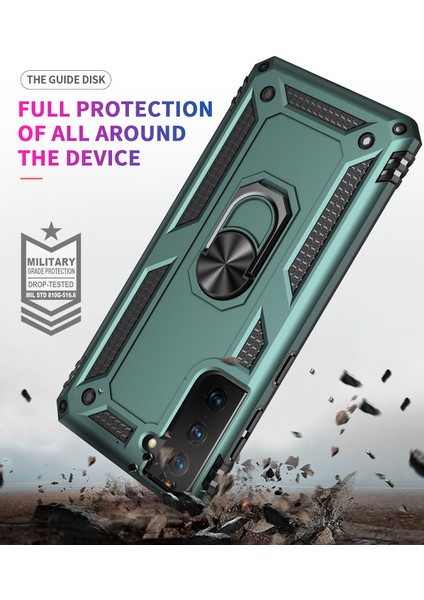 Samsung Galaxy S21 Plus 5G İçin Çift Katmanlı Halkalı Standlı Kılıf (Yurt Dışından) indirimleri