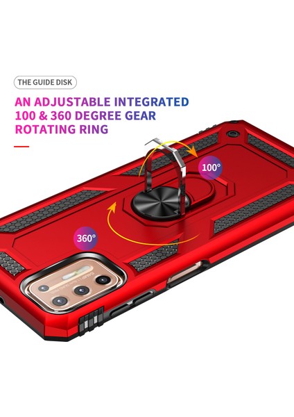 Motorola Moto G9 Plus İçin Çift Katmanlı Halkalı Standlı Kılıf (Yurt Dışından) fırsatları