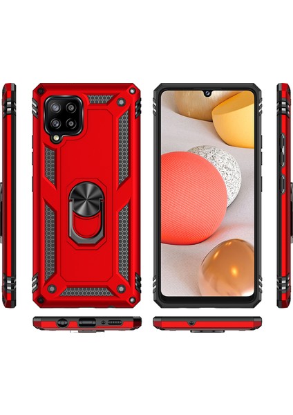 Samsung Galaxy A42 5G İçin Çift Katmanlı Halkalı Standlı Kılıf (Yurt Dışından) fiyatları