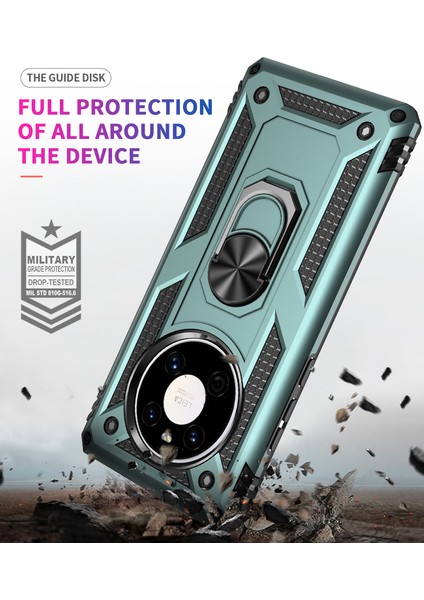 Huawei Mate 40 Pro İçin Çift Katmanlı Halkalı Standlı Kılıf (Yurt Dışından)