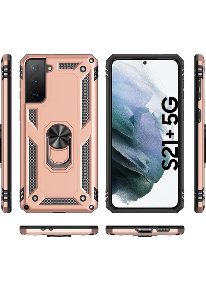 Samsung Galaxy S21 Plus 5G İçin Çift Katmanlı Halkalı Standlı Kılıf (Yurt Dışından) fiyatları