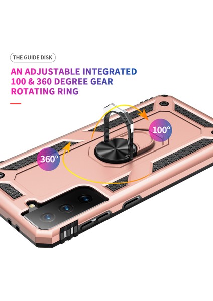 Samsung Galaxy S21 Plus 5G İçin Çift Katmanlı Halkalı Standlı Kılıf (Yurt Dışından) fırsatları