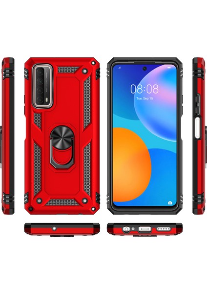 Huawei P 2021 İçin Çift Katmanlı Halkalı Standlı Kılıf (Yurt Dışından) fiyatları