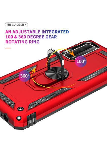 Huawei P 2021 İçin Çift Katmanlı Halkalı Standlı Kılıf (Yurt Dışından) fırsatları