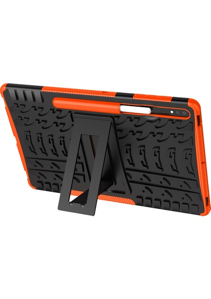 Samsung Galaxy Tab S7 Fe / S7 Plus 12.4" İçin Çift Katmanlı Shockproof Korumalı Standlı Kılıf (Yurt Dışından)