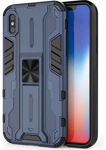 iPhone X / iPhone XS İçin Çift Katmanlı Pc Tpu Bumper Kaymaz ShockProof Korumalı Kılıf (Yurt Dışından)