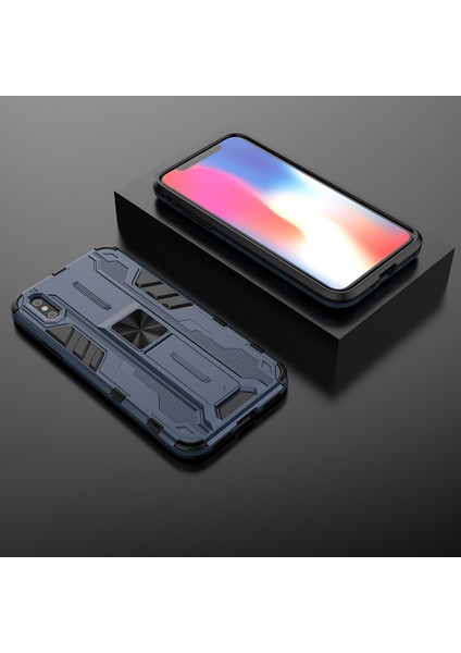 iPhone X / iPhone XS İçin Çift Katmanlı Pc Tpu Bumper Kaymaz ShockProof Korumalı Kılıf (Yurt Dışından)