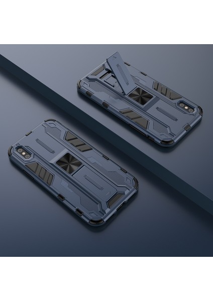 iPhone X / iPhone XS İçin Çift Katmanlı Pc Tpu Bumper Kaymaz ShockProof Korumalı Kılıf (Yurt Dışından)