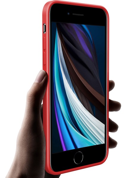 iPhone Se 2020 İçin İnce Likit Silikon ShockProof Korumalı Kılıf (Yurt Dışından)