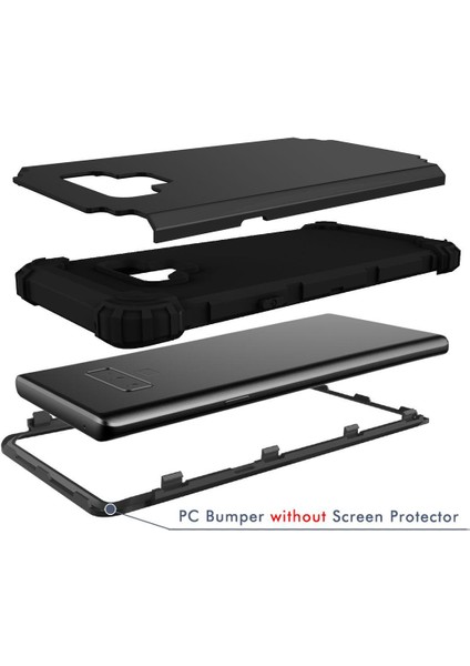Samsung Galaxy Note 9 İçin Pc Yumuşak Tpu Bumper 3'ü 1 Arada Koruma ShockProof Kılıf (Yurt Dışından)