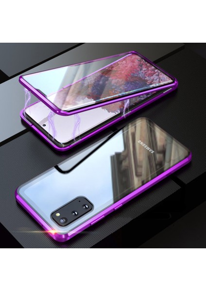 Samsung Galaxy S20 Fe İçin 360 Derece Tam Koruma Şeffaf Manyetik Metal Bumper Kılıf (Yurt Dışından) modelleri