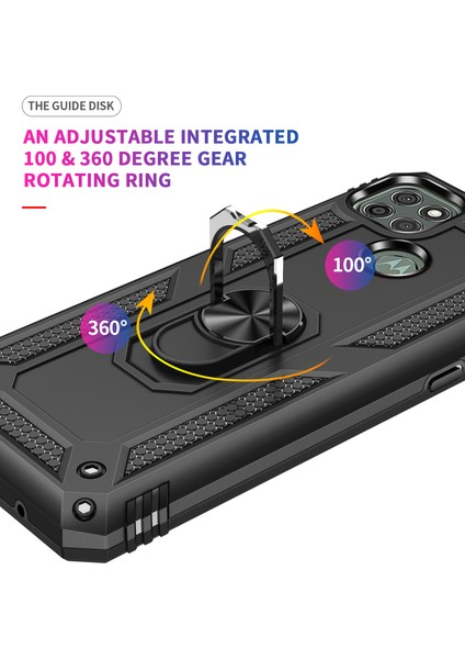 Motorola Moto G9 Power İçin Çift Katmanlı Halkalı Standlı Kılıf (Yurt Dışından) fırsatları