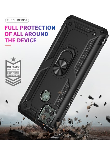Motorola Moto G9 Power İçin Çift Katmanlı Halkalı Standlı Kılıf (Yurt Dışından) indirimleri