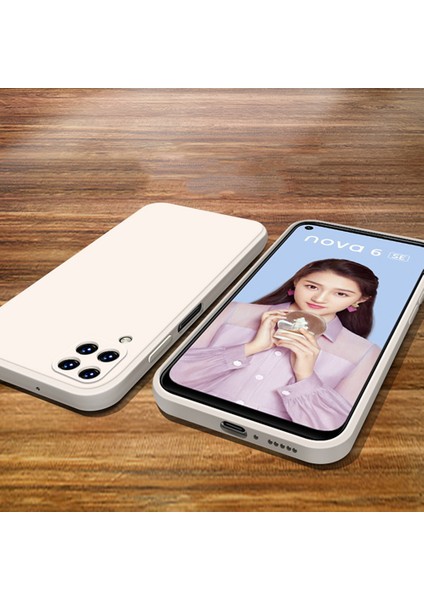 Huawei P40 Lite İçin İnce Likit Silikon ShockProof Korumalı Kılıf (Yurt Dışından)