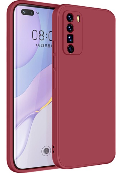Huawei Nova 7 Pro İçin İnce Likit Silikon ShockProof Korumalı Kılıf (Yurt Dışından)