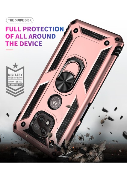 Motorola Moto G Power 2021 İçin Çift Katmanlı Halkalı Standlı Kılıf (Yurt Dışından) indirimleri