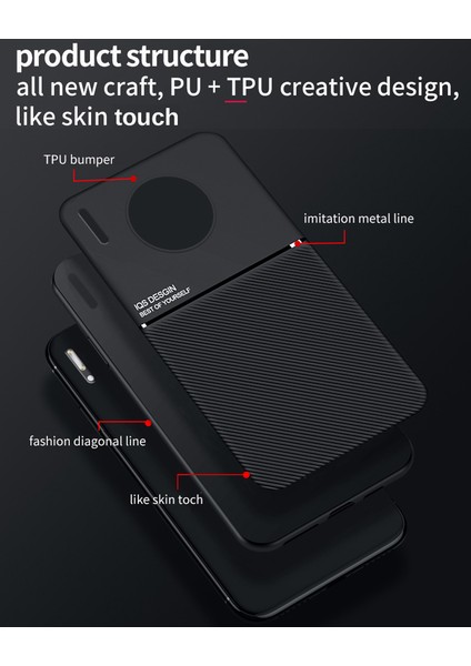 Huawei Mate 30 İçin ShockProof Yumuşak Tpu Silikon Bumper Kılıf (Yurt Dışından)