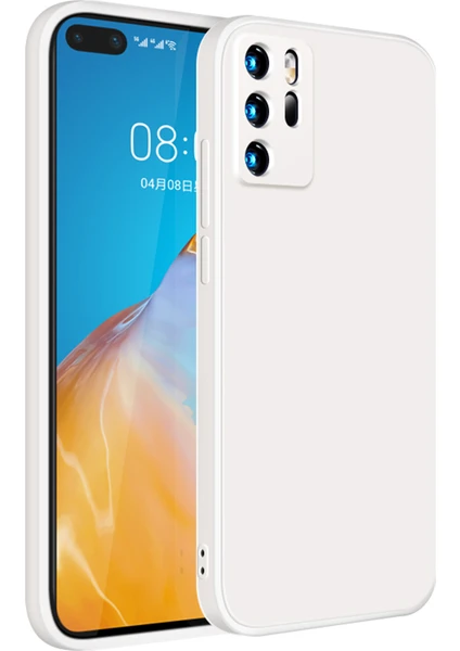 Huawei P40 İçin İnce Likit Silikon ShockProof Korumalı Kılıf (Yurt Dışından)