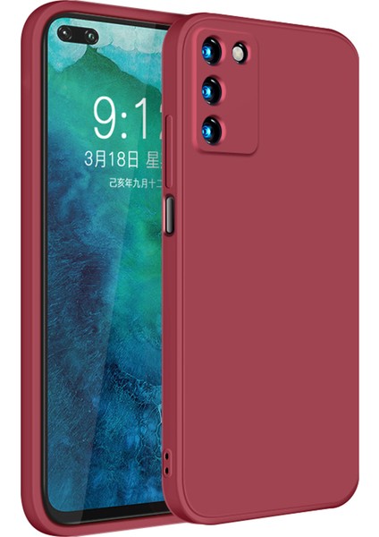 Huawei Honor V30 Pro İçin İnce Likit Silikon ShockProof Korumalı Kılıf (Yurt Dışından)