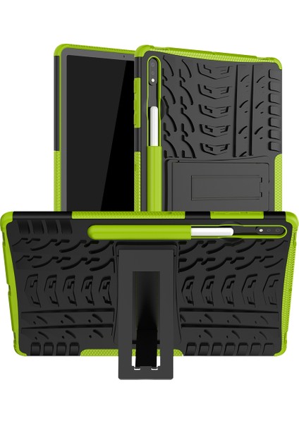 Samsung Galaxy Tab S7 Fe / S7 Plus 12.4" İçin Çift Katmanlı Shockproof Korumalı Standlı Kılıf (Yurt Dışından)