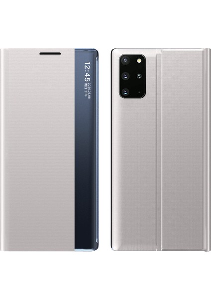 Samsung Galaxy S20 Plus İçin İnce Flip Pu Deri Pencereli Standlı Kılıf (Yurt Dışından)