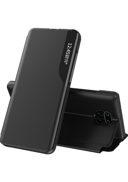 Xiaomi Redmi Note 9s / 9 Pro / 9 Pro Max İçin Pu Deri Pencereli Flip Koruyucu Kılıf (Yurt Dışından)