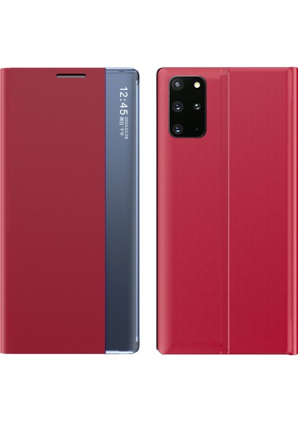 Samsung Galaxy S20 Plus İçin İnce Flip Pu Deri Pencereli Standlı Kılıf (Yurt Dışından)