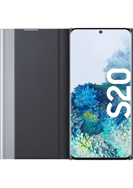 Samsung Galaxy S20 İçin İnce Flip Pu Deri Pencereli Standlı Kılıf (Yurt Dışından)