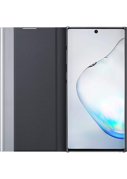 Samsung Galaxy Note 10 Plus / Note 10+ 5G İçin İnce Flip Pu Deri Pencereli Standlı Kılıf (Yurt Dışından)