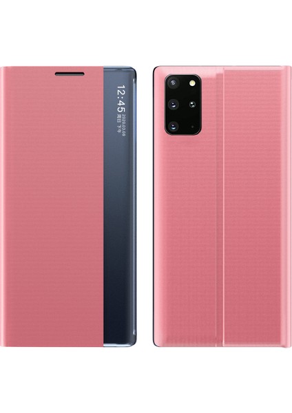 Samsung Galaxy S20 Plus İçin İnce Flip Pu Deri Pencereli Standlı Kılıf (Yurt Dışından)