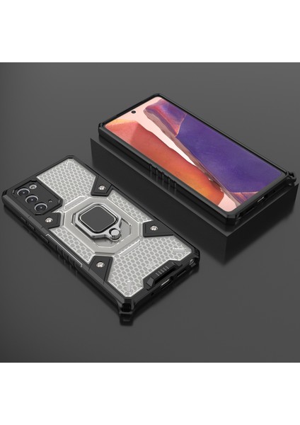 Samsung Galaxy Note 20 İçin Şeffaf Pc Tpu Bumper Antishock Korumalı Halkalı Standlı Kılıf (Yurt Dışından) modelleri