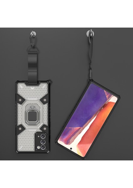 Samsung Galaxy Note 20 İçin Şeffaf Pc Tpu Bumper Antishock Korumalı Halkalı Standlı Kılıf (Yurt Dışından) indirimleri