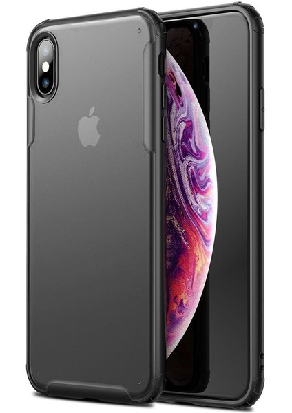 iPhone X / XS İçin İnce Yarı Saydam Mat Pc Airbag Tpu Bumper Kılıf (Yurt Dışından)