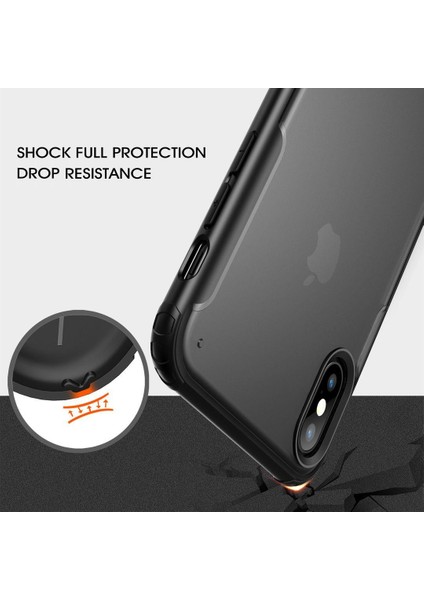 iPhone X / XS İçin İnce Yarı Saydam Mat Pc Airbag Tpu Bumper Kılıf (Yurt Dışından)