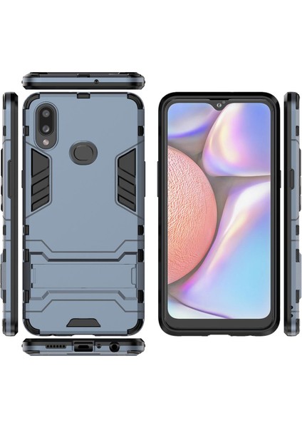 Samsung Galaxy A10S İçin Çift Katmanlı Tpu Pc Hibrit Korumalı Standlı Kılıf (Yurt Dışından)