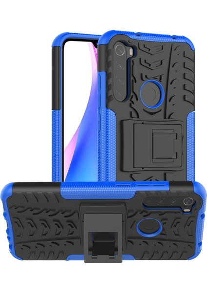 Xiaomi Redmi Note 8t İçin ShockProof Çift Katmanlı Standlı Korumalı Kılıf (Yurt Dışından)