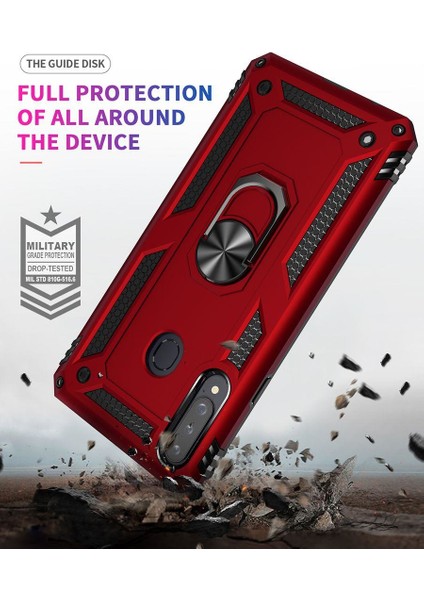 Samsung Galaxy A20S İçin Çift Katmanlı Halkalı Standlı ShockProof Kılıf (Yurt Dışından) indirimleri