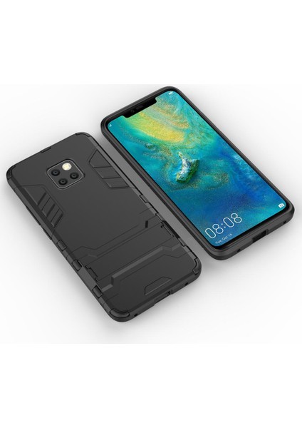 Huawei Mate 20 Pro İçin Çift Katmanlı Tpu Pc Hibrit Korumalı Standlı Kılıf (Yurt Dışından)