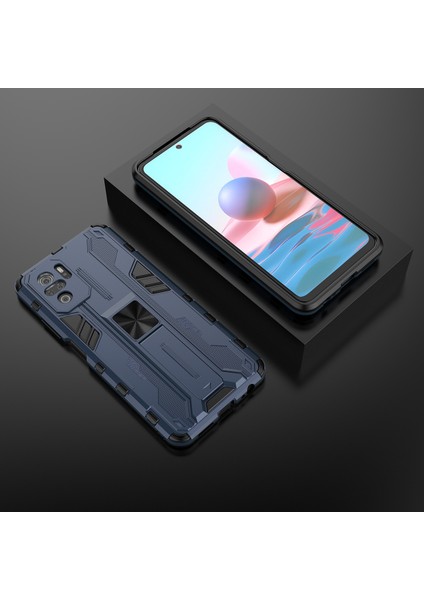 Xiaomi Redmi Note 10 4G / Note 10S İçin Çift Katmanlı Pc Tpu Bumper Kaymaz ShockProof Korumalı Kılıf (Yurt Dışından)