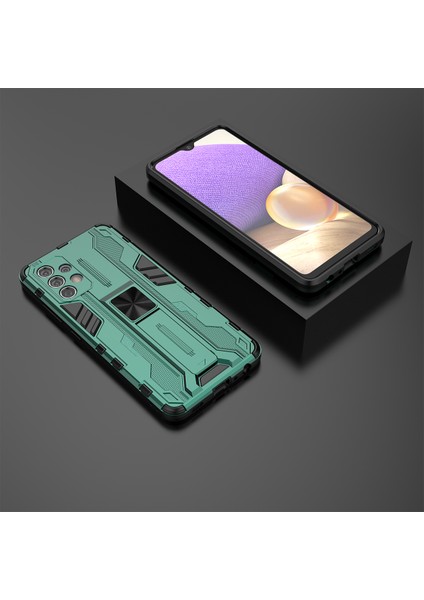 Samsung Galaxy A32 4G İçin Çift Katmanlı Pc Tpu Bumper Kaymaz ShockProof Korumalı Kılıf (Yurt Dışından)
