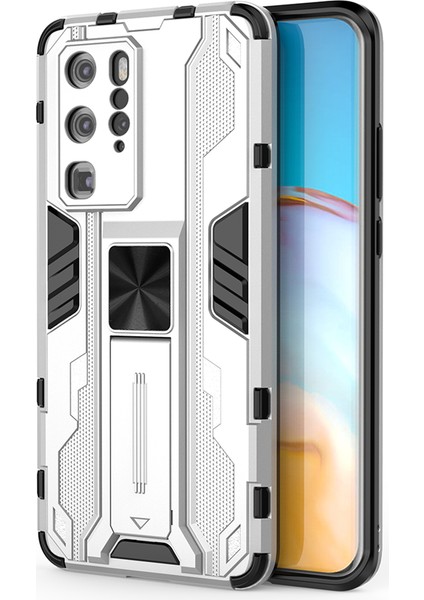 Huawei P40 Pro İçin Çift Katmanlı Pc Tpu Bumper Kaymaz ShockProof Korumalı Kılıf (Yurt Dışından)