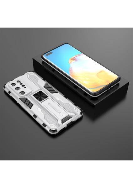 Huawei P40 Pro İçin Çift Katmanlı Pc Tpu Bumper Kaymaz ShockProof Korumalı Kılıf (Yurt Dışından)