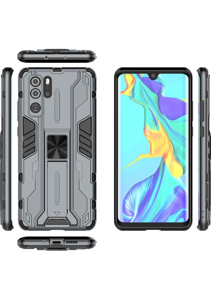 Huawei P30 Pro İçin Çift Katmanlı Pc Tpu Bumper Kaymaz ShockProof Korumalı Kılıf (Yurt Dışından)