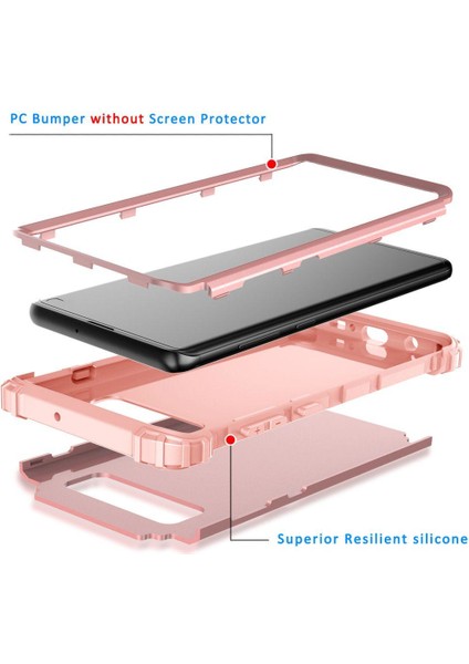 Samsung Galaxy S10 Plus İçin Pc Yumuşak Tpu Bumper 3'ü 1 Arada Koruma ShockProof Kılıf (Yurt Dışından)