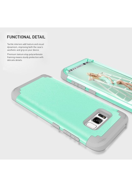 Samsung Galaxy S8 İçin Pc Yumuşak Tpu Bumper 3'ü 1 Arada Koruma ShockProof Kılıf (Yurt Dışından)