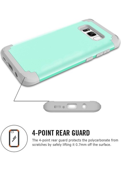 Samsung Galaxy S8 İçin Pc Yumuşak Tpu Bumper 3'ü 1 Arada Koruma ShockProof Kılıf (Yurt Dışından)
