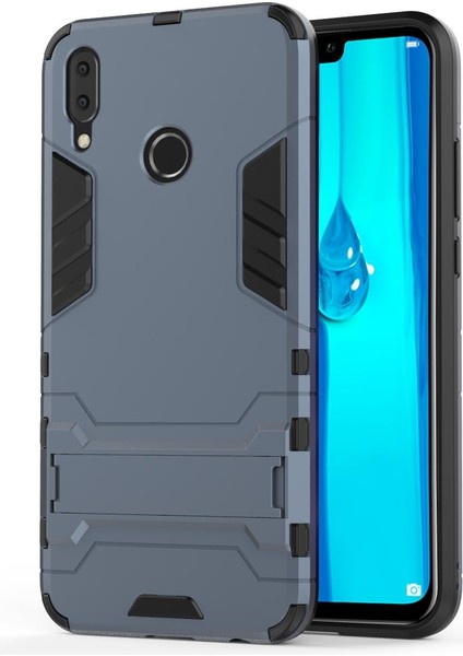 Huawei Y9 2019 İçin Çift Katmanlı Tpu Pc Hibrit Korumalı Standlı Kılıf (Yurt Dışından)